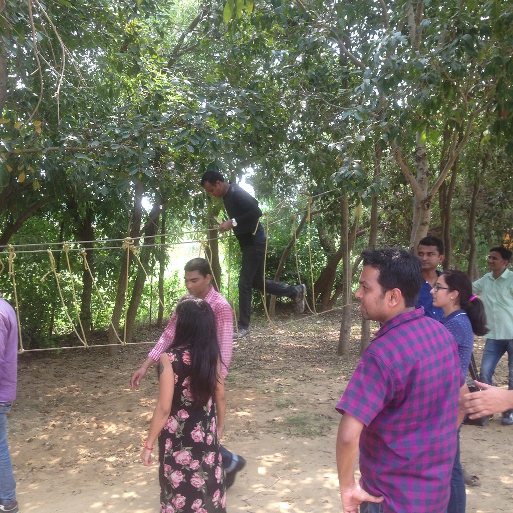 Anup Narain enjoying adventure Pankaj and dushyant Peoplestrong tech team outing Yr 2016 AskDushyant