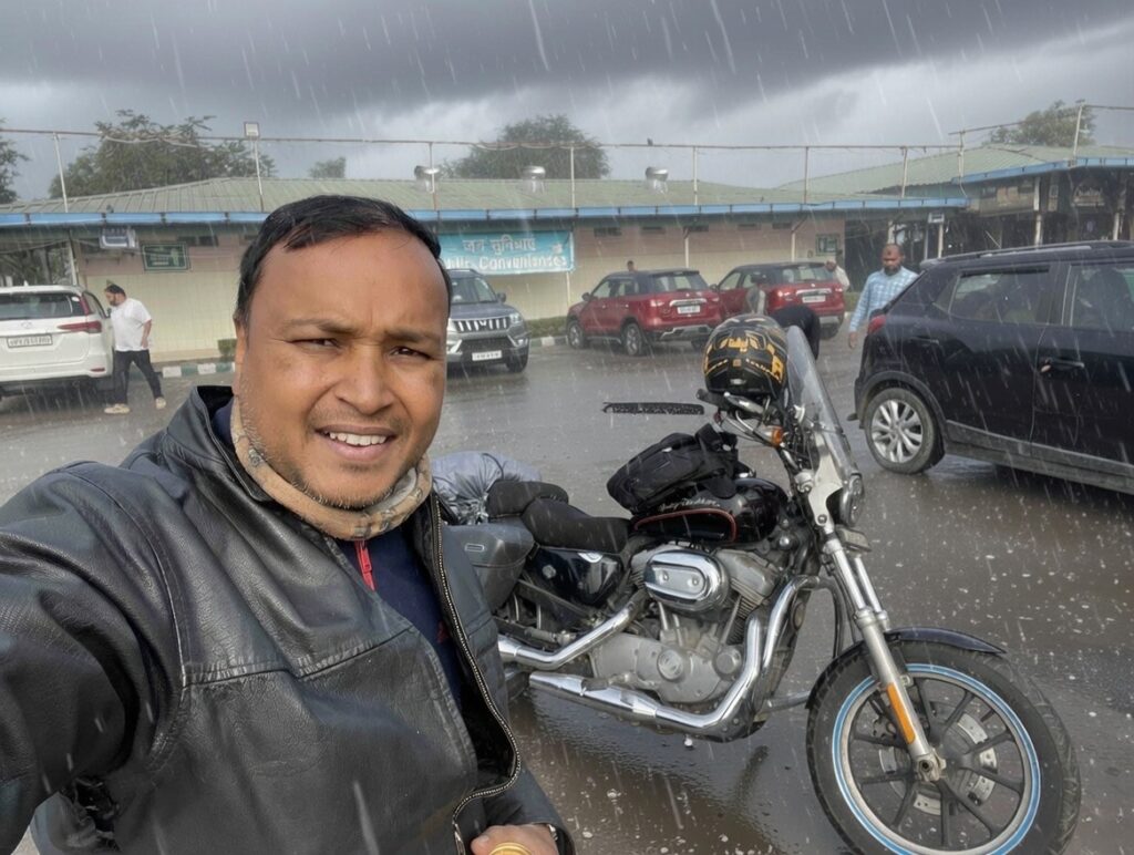 Rain effects on original photo casually clicked with my harley davidson agra indore ride AskDushyant