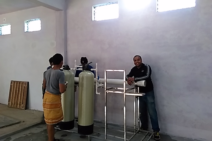 selfie with newly build filter plant village startup year 2016 AskDushyant