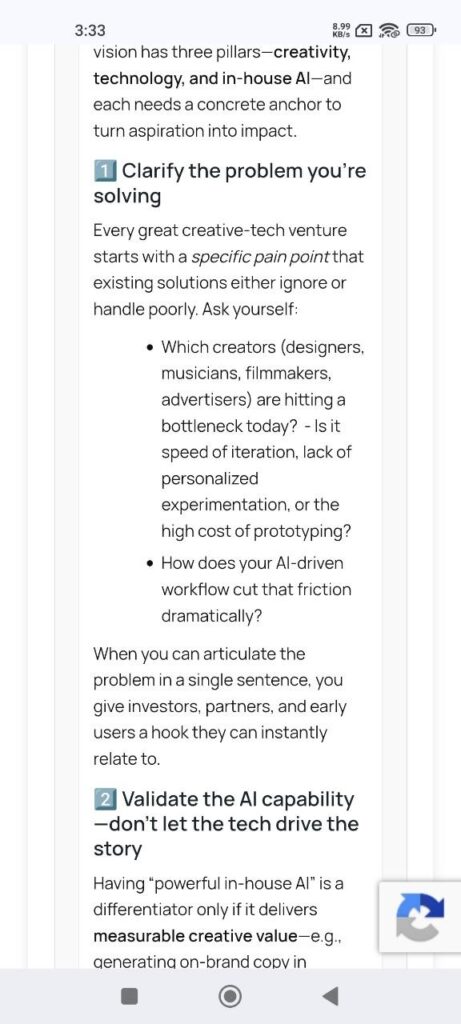 response screen2 question regarding blackdemon india creativeai venture AskDushyantAI